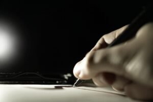pen, ballpoint pen, write, paper, terminal board, writing tool, office, schreiber, signature, light, night, dark, hand, at night, signature, signature, signature, signature, signature